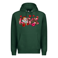 Sports Green Love Valentine's Day Premium Hoodie - HowdyJamesFarm