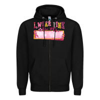 Black Personalized i wear pink for my Zipper Hoodie - texasbilliewilder