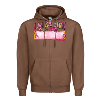Chestnut Personalized i wear pink for my Zipper Hoodie - texasbilliewilder