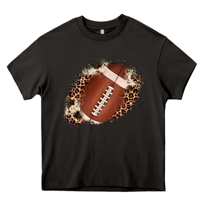 Football Cowhide Leopard Patch Heavy Core Tee by JahusDesignShop | Teevron
