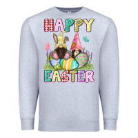 Heather Grey Happy Easter gnomies Easter Day Premium Sweatshirt - CowGirlArtShop