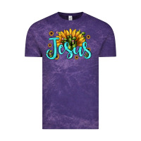 Cloud Purple jesus sunflower Vintage Tee - JahusDesignShop