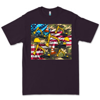 Plum excavator American flag Premium Tee - Artiststas
