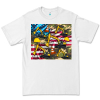 White excavator American flag Premium Tee - Artiststas
