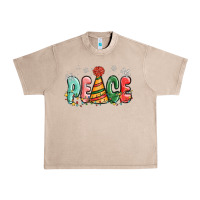 French Oak peace Urban Heavy Tee - MaliasSmallBusiness