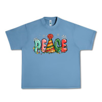 Pebble Blue peace Urban Heavy Tee - MaliasSmallBusiness