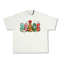 Pistachio peace Urban Heavy Tee - MaliasSmallBusiness