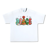 White peace Urban Heavy Tee - MaliasSmallBusiness