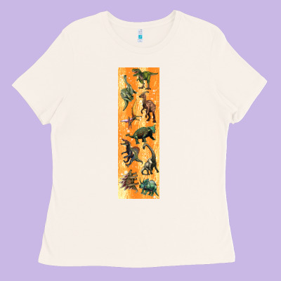 Dinosaurs Pen Wrap Ladies Tee Designed By Artiststas