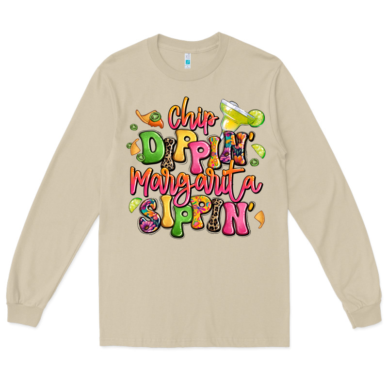 Chip Dippin' Margarita Sippin' Long Sleeve Tee by LillyAllenDesigns | Teevron