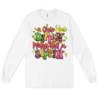 White chip dippin' margarita sippin' Long Sleeve Tee - LillyAllenDesigns