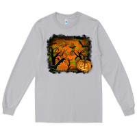Moon Dust Halloween Background Long Sleeve Tee - RanaPortraitStore