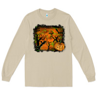 Mushroom Halloween Background Long Sleeve Tee - RanaPortraitStore