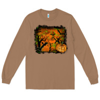 Toasted Coconut Halloween Background Long Sleeve Tee - RanaPortraitStore