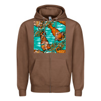 Chestnut Fall gnomes Zipper Hoodie - NancyCooperArtShop