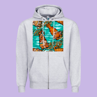 Fall Gnomes Zipper Hoodie Designed By Nancycooperartshop