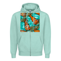 Seafoam Fall gnomes Zipper Hoodie - NancyCooperArtShop