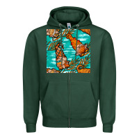 Sports Green Fall gnomes Zipper Hoodie - NancyCooperArtShop