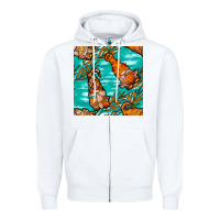 White Fall gnomes Zipper Hoodie - NancyCooperArtShop