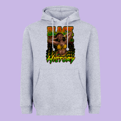 Black History Afro Woman Heavyweight Hoodie Designed By Howdyjamesfarm