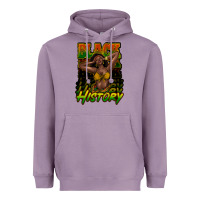 Lavender Black history afro woman Heavyweight Hoodie - HowdyJamesFarm