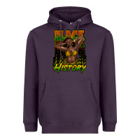 Plum Black history afro woman Heavyweight Hoodie - HowdyJamesFarm