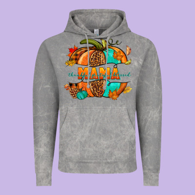 Thankful Grateful Blessed Mama Pumpkin Vintage Hoodie Designed By Nancycooperartshop