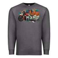 Charcoal Heather Badass mama motorcycle mother's day Premium Sweatshirt - HowdyJamesFarm