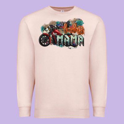 Badass Mama Motorcycle Mother's Day Premium Sweatshirt Designed By Howdyjamesfarm