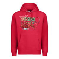 Cardinal cowgirl nursing is a work of heart Premium Hoodie - CowGirlArtShop