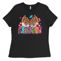 Black Periodt afro woman nail art Ladies Tee - RanaPortraitStore