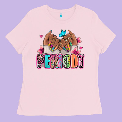Periodt Afro Woman Nail Art Ladies Tee Designed By Ranaportraitstore
