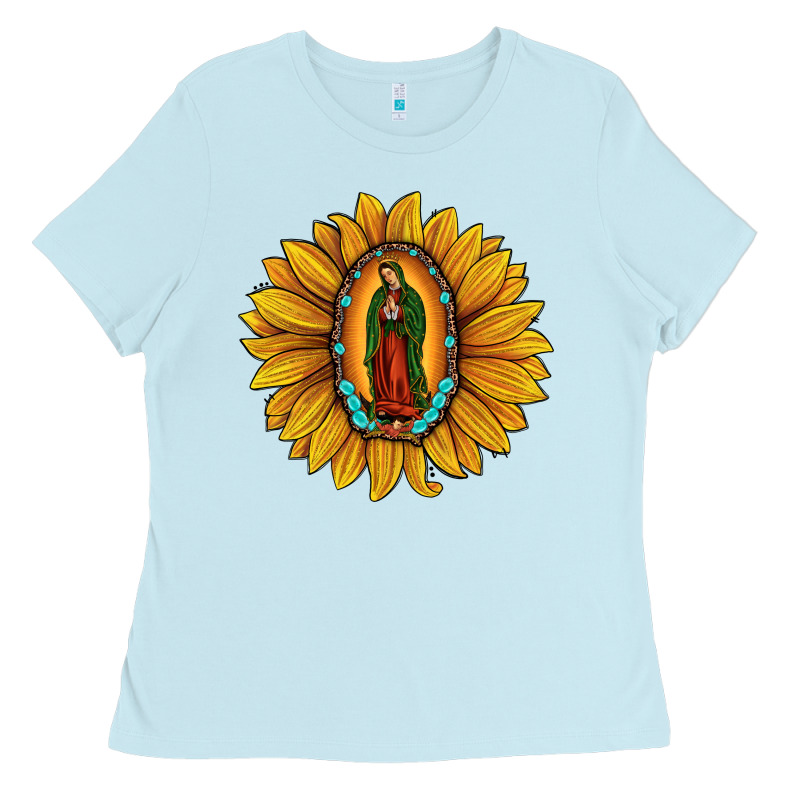 Our Lady Of Guadalupe Sunflower Ladies Tee by JahusDesignShop | Teevron