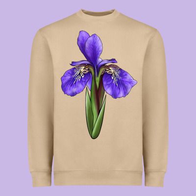Iris Flower Heavyweight Sweatshirt Designed By Lillyallendesigns