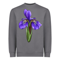 Storm Iris Flower Heavyweight Sweatshirt - LillyAllenDesigns