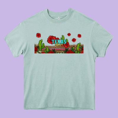 Texas Chica Heavy Core Tee Designed By Jasminsmagicworld