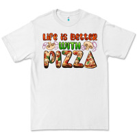 White life is better with pizza Premium Tee - AdoDesignShop