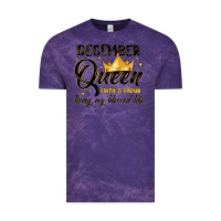 Cloud Purple december queen faith and favor living my blessed l Vintage Tee - MaliasSmallBusiness