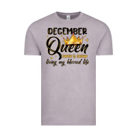 Vintage Zinc december queen faith and favor living my blessed l Vintage Tee - MaliasSmallBusiness
