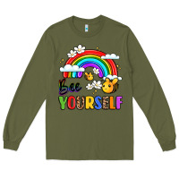 Army Green bee yourself Long Sleeve Tee - LillyAllenDesigns