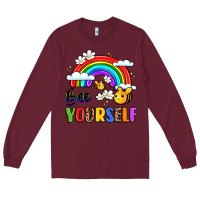 Burgundy bee yourself Long Sleeve Tee - LillyAllenDesigns