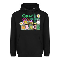 Black Saved by his grace Easter Heavyweight Hoodie - CowGirlArtShop