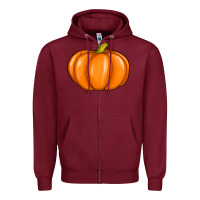 Burgundy pumpkin Zipper Hoodie - texasbilliewilder