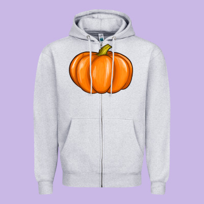 Pumpkin Zipper Hoodie Designed By Texasbilliewilder