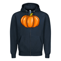 Navy pumpkin Zipper Hoodie - texasbilliewilder
