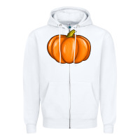 White pumpkin Zipper Hoodie - texasbilliewilder