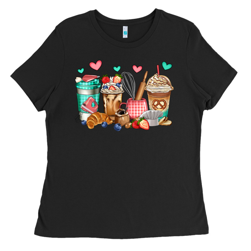 Baking Coffee Cups Ladies Tee by Jasminsmagicworld | Teevron