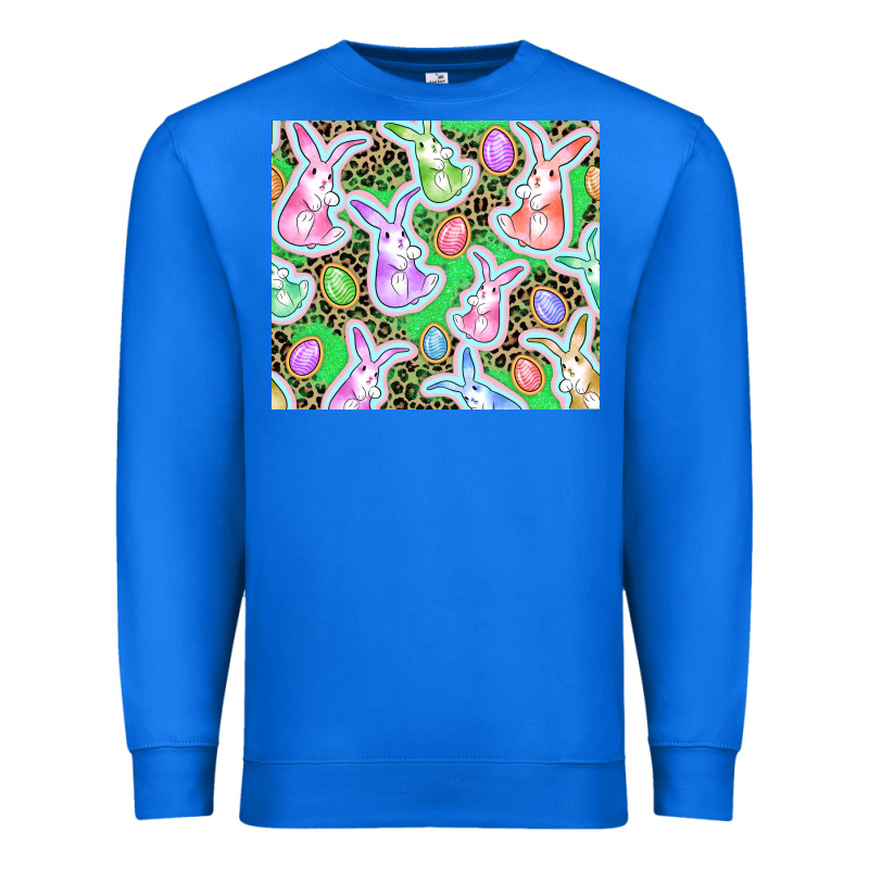 Easter Bunny And Egg Premium Sweatshirt by CowGirlArtShop | Teevron