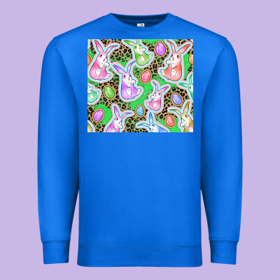 Easter Bunny And Egg Premium Sweatshirt Designed By Cowgirlartshop