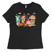 Black baking coffee cups Ladies Tee - Jasminsmagicworld